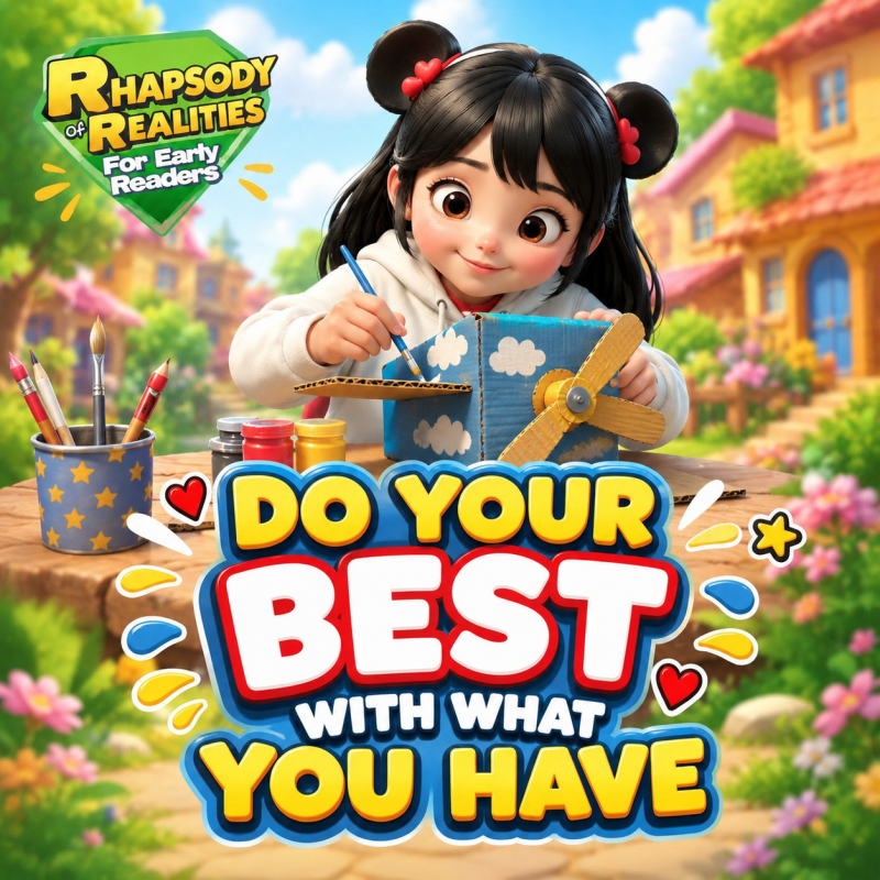 DO YOUR BEST WITH WHAT YOU HAVE
